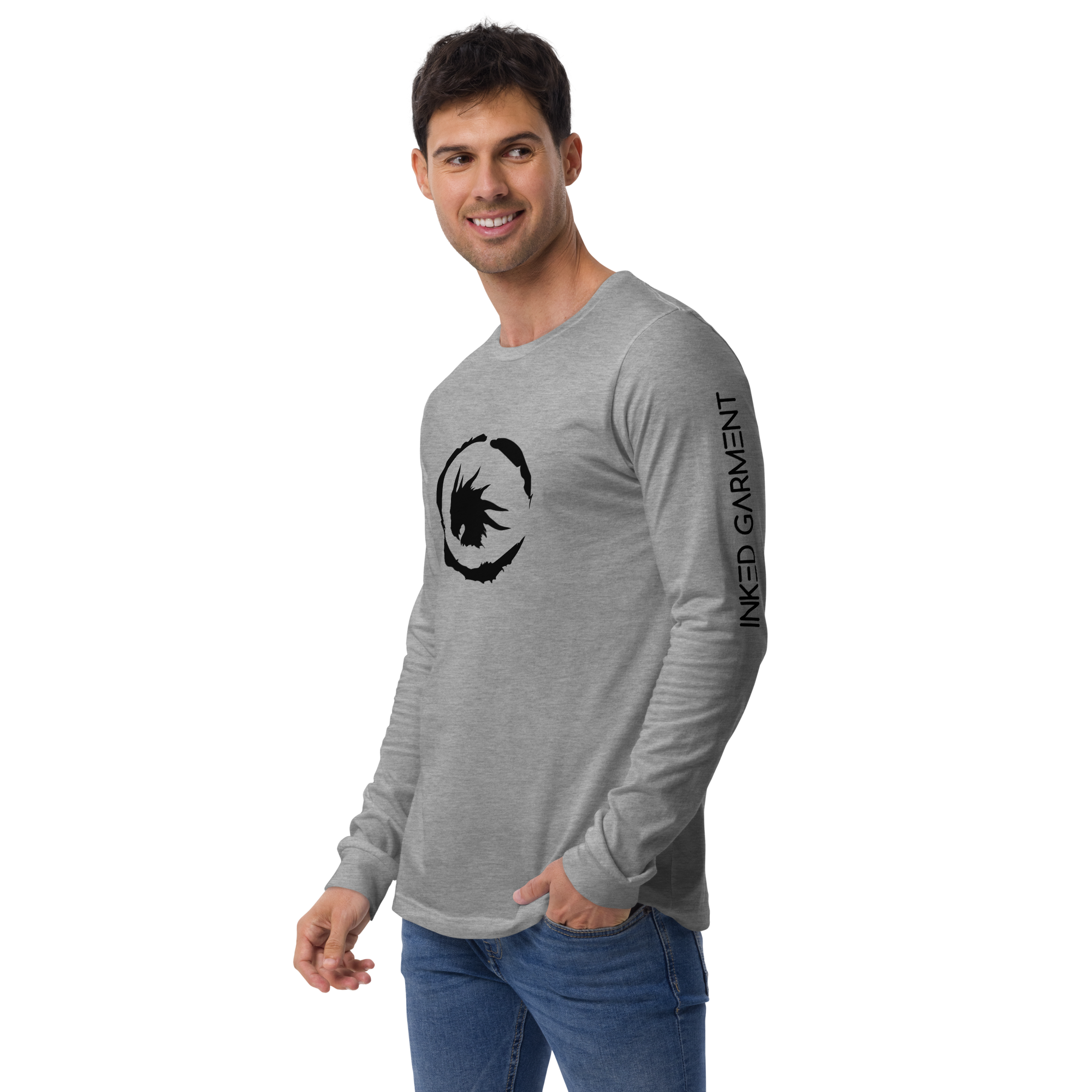 Fierce Essentials Long Sleeve Tee Heather Grey