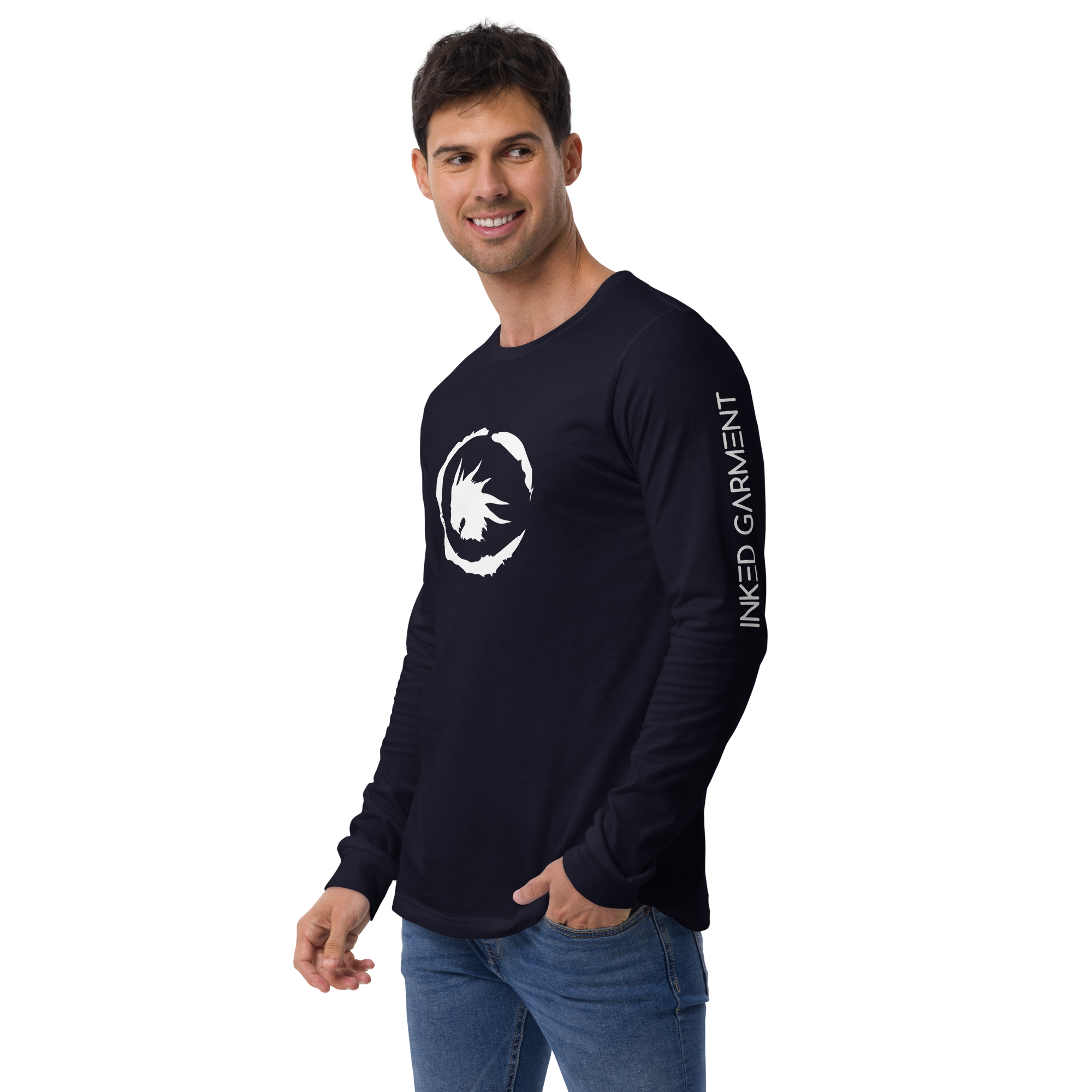 Fierce Essentials Long Sleeve Tee Navy