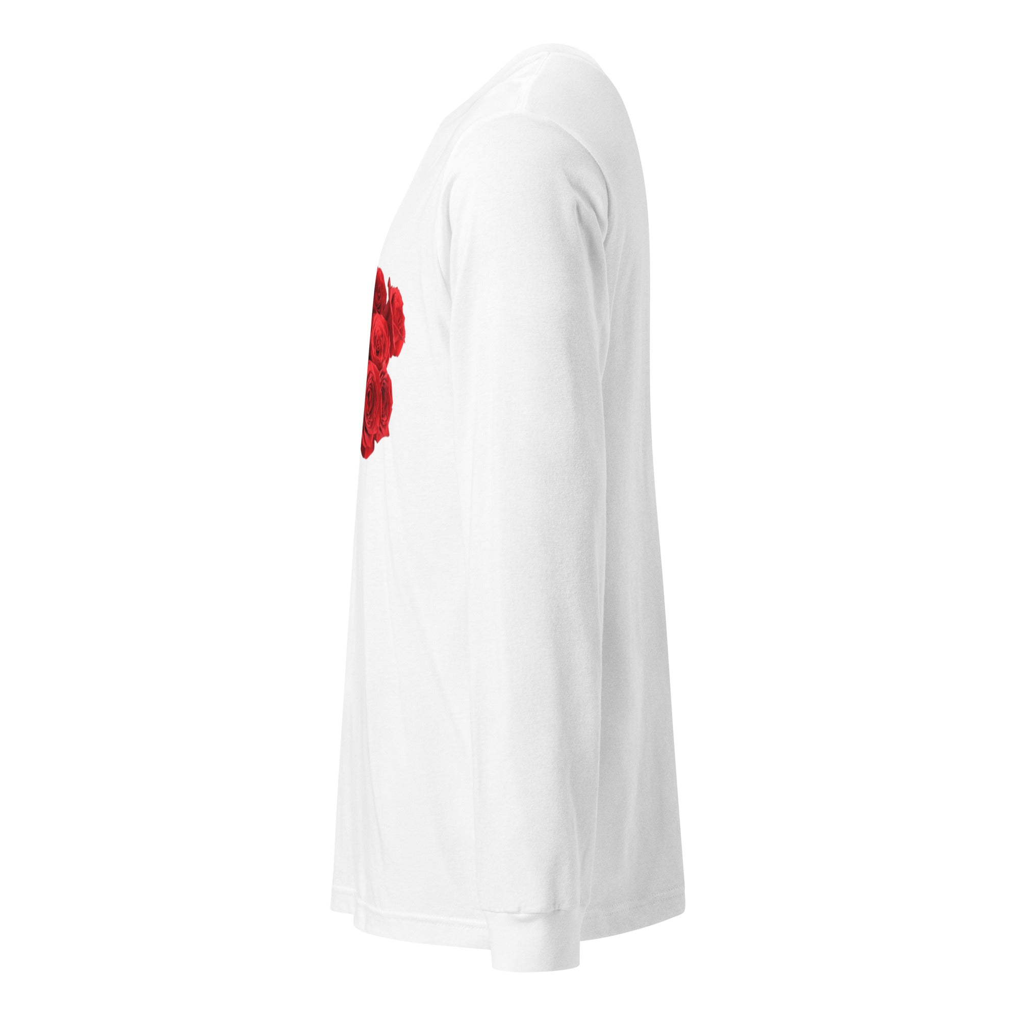 Red Roses Long Sleeve Tee White