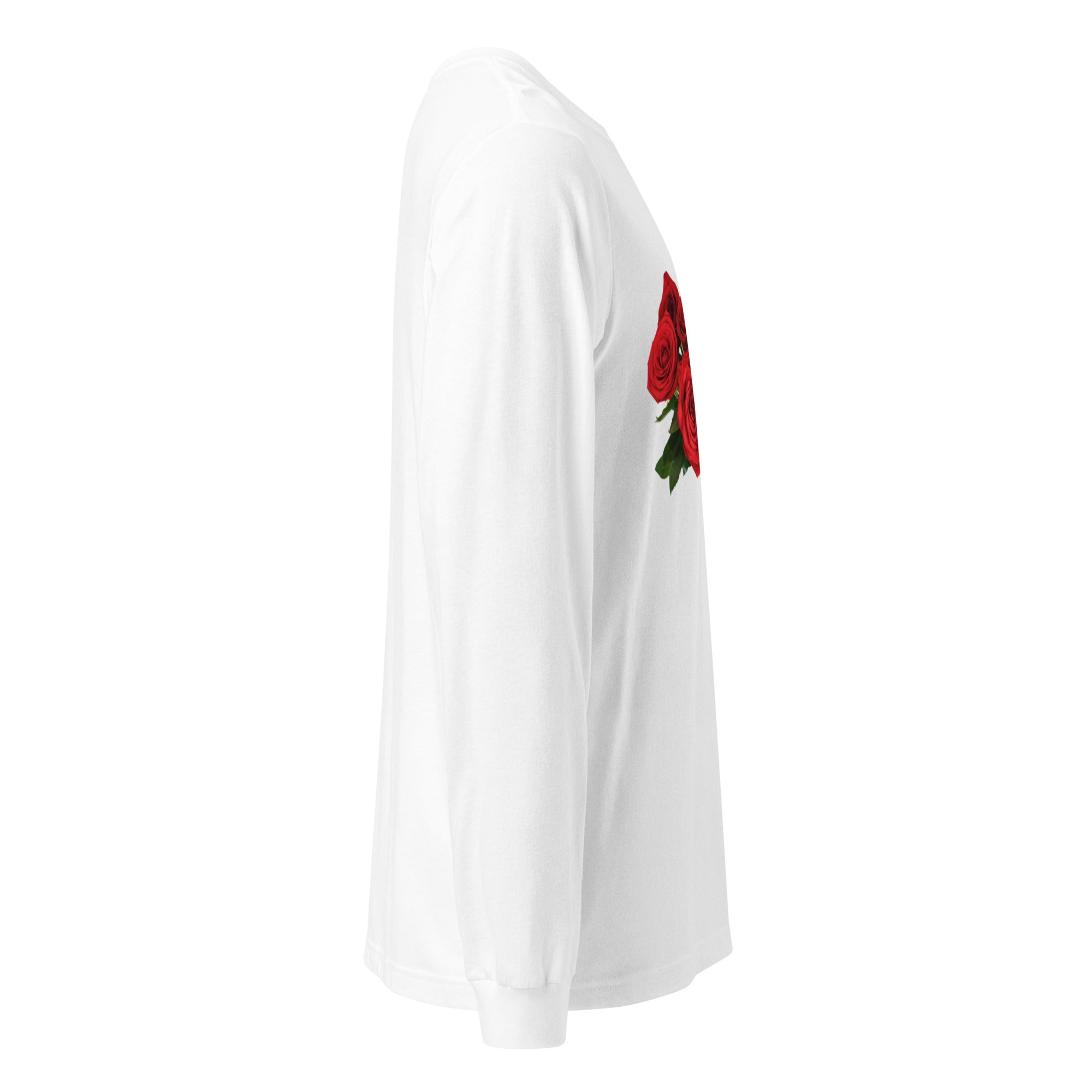 Red Roses Long Sleeve Tee White