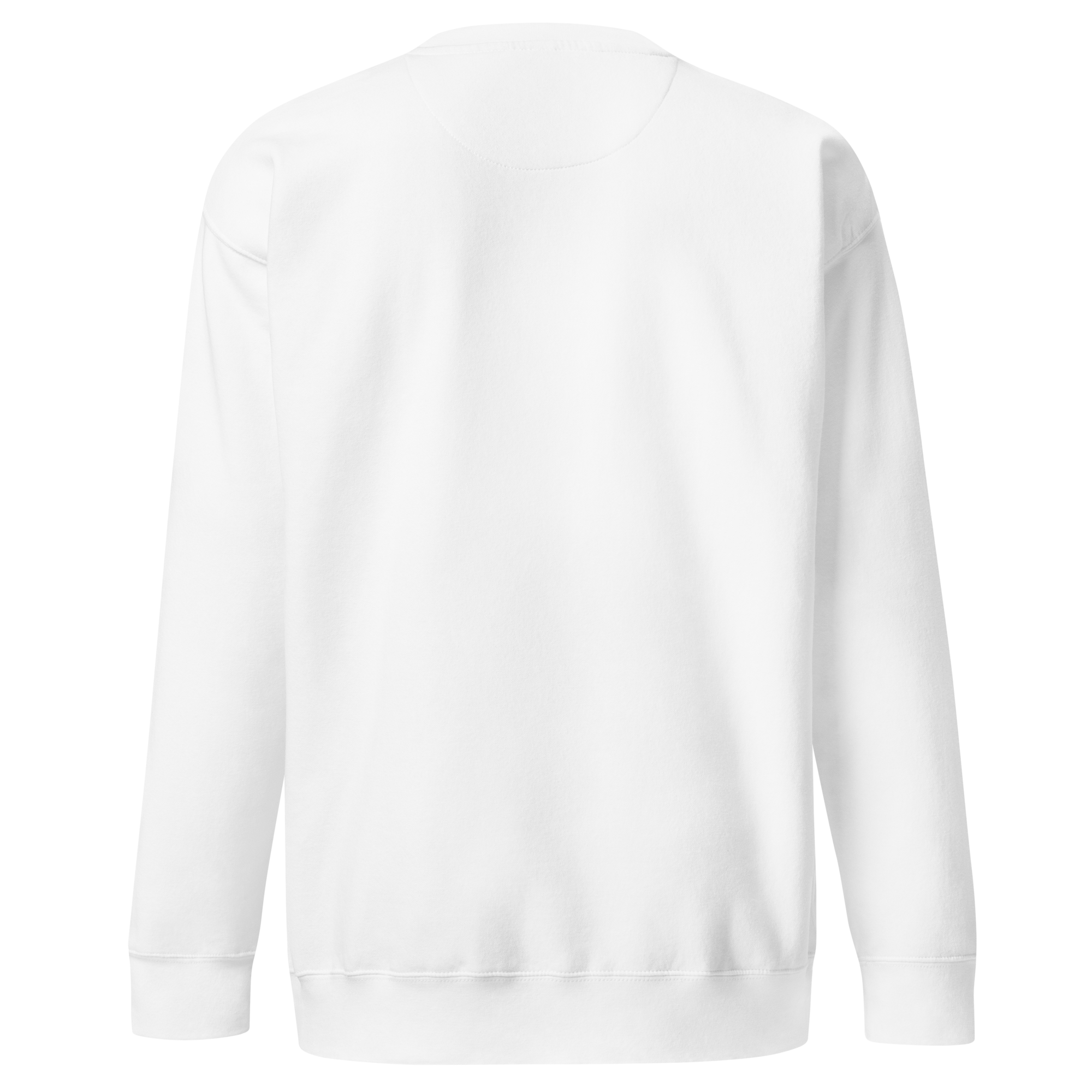 Unisex Premium Sweatshirt White/Black Logo (Embroidered)