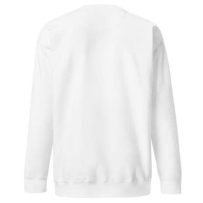 Unisex Premium Sweatshirt White/Black Logo (Embroidered)