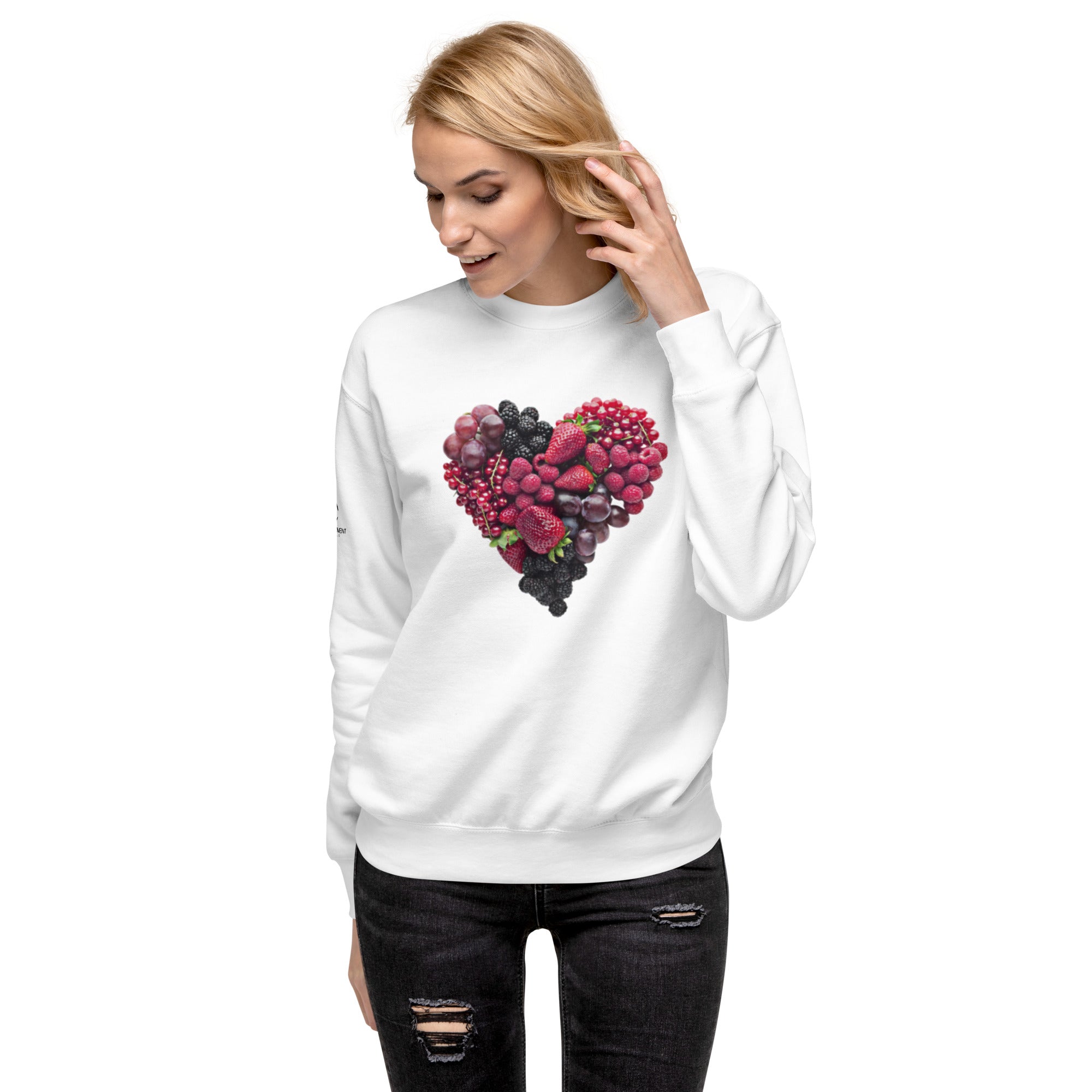 I Heart Fruit Premium Sweatshirt White