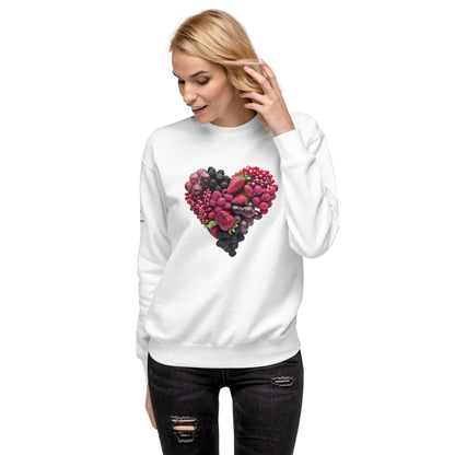 I Heart Fruit Premium Sweatshirt White