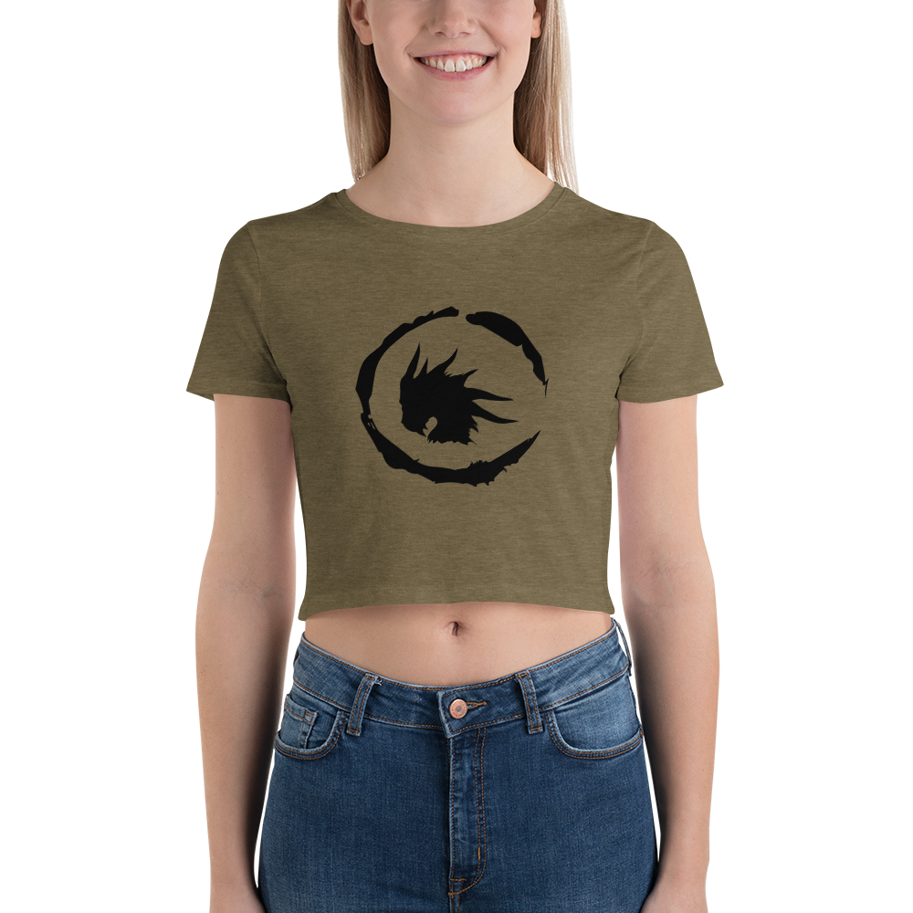 Fierce Essentials Tight Fit Crop Tee Heather Olive