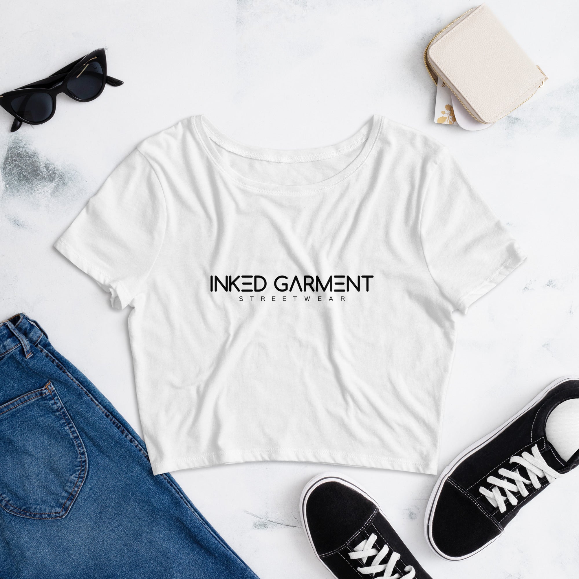 Fierce Essentials Tight Fit Crop Tee White