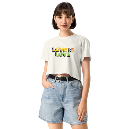 Love is Love Basic Crop Top
