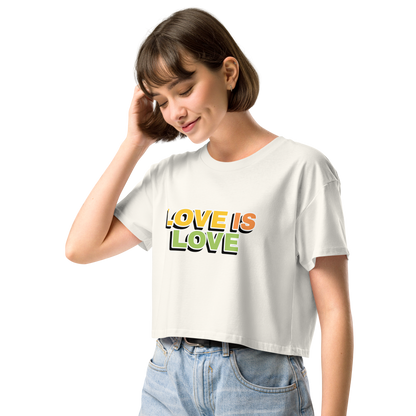 Love is Love Basic Crop Top