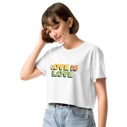 Love is Love Basic Crop Top