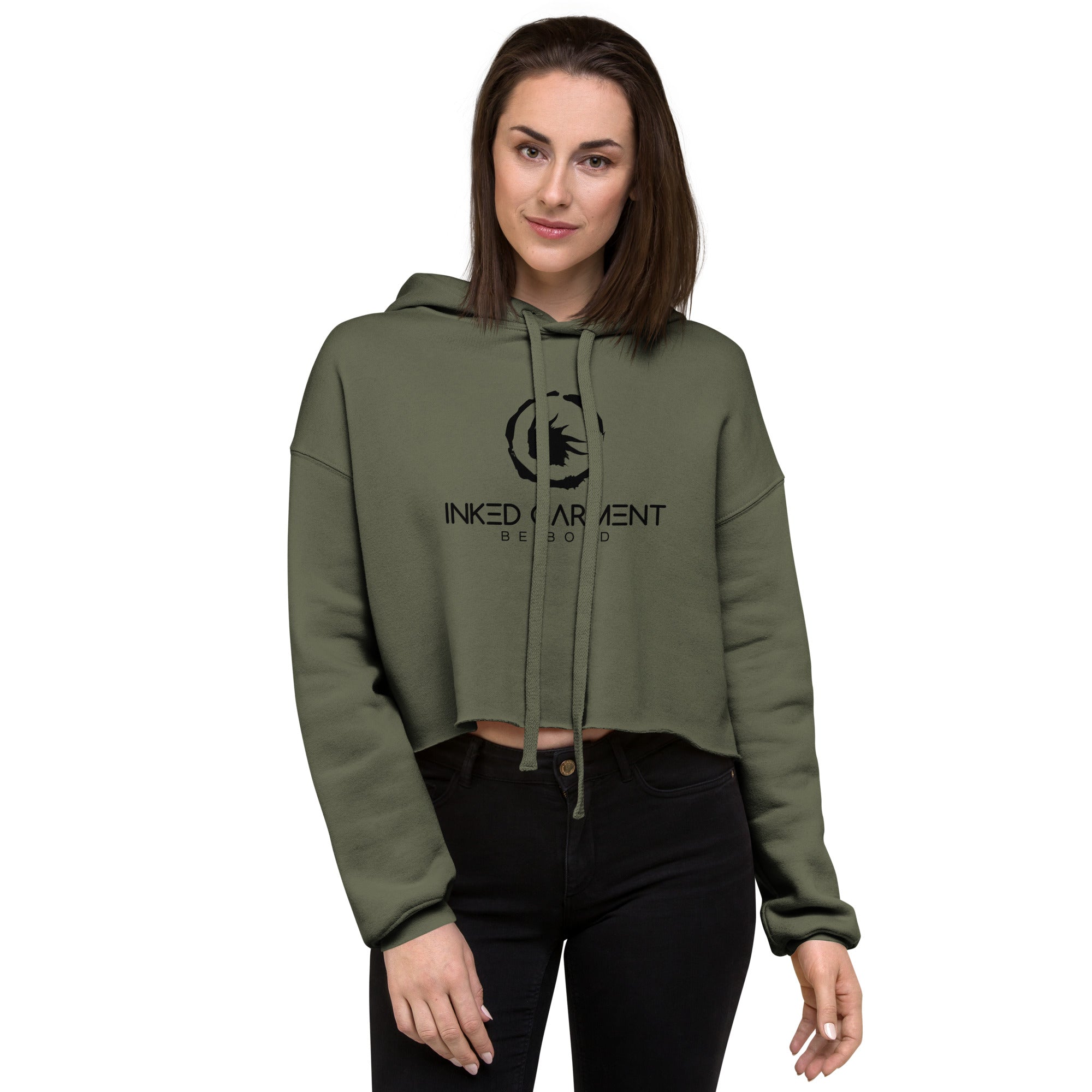 IGS Crop Hoodie Military Green/Storm