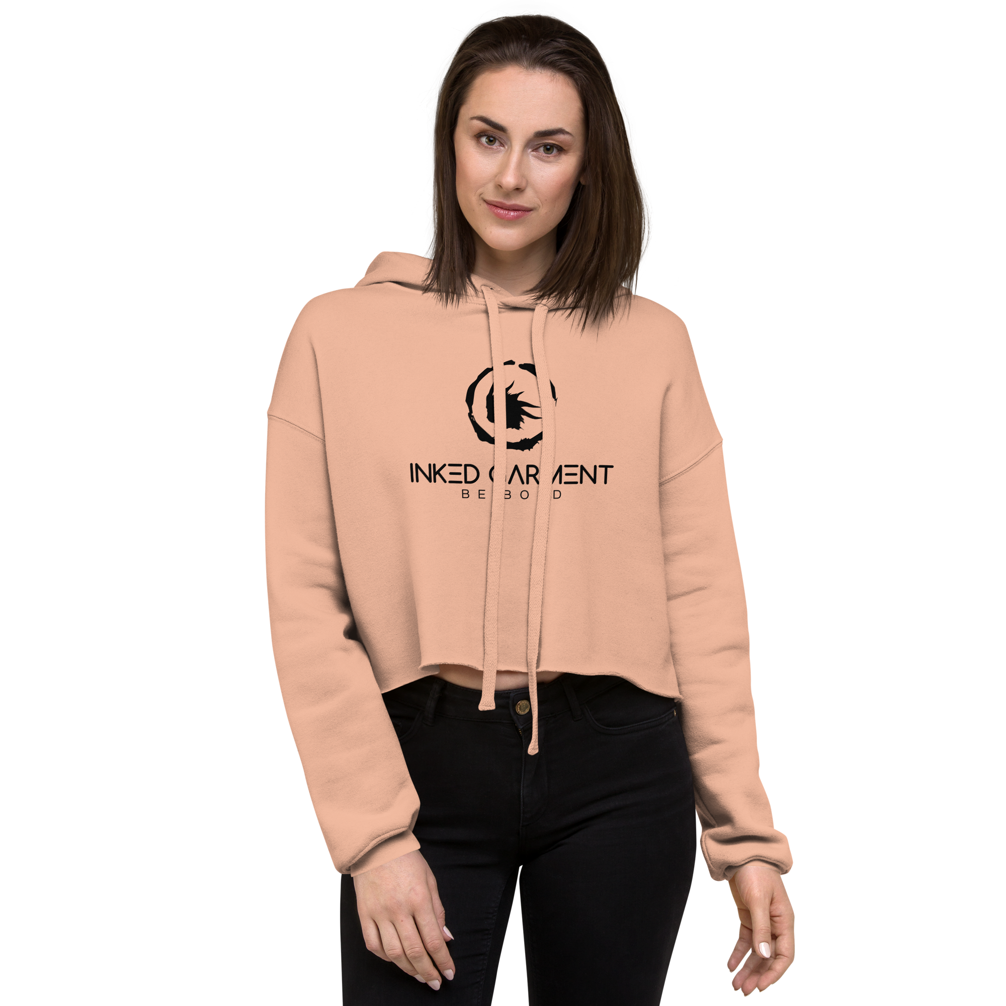 IGS Crop Hoodie Peach