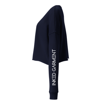 Fierce Essentials Crop Sweatshirt Navy