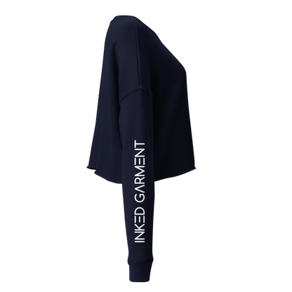 Fierce Essentials Crop Sweatshirt Navy