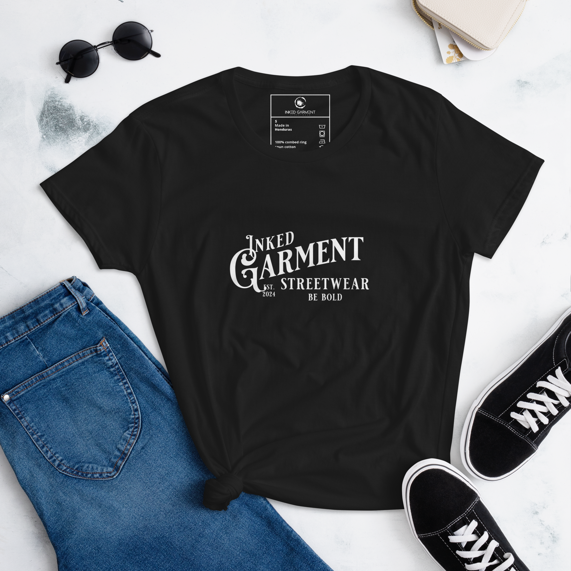 IGS Black Fashion Fit Tee (Front Print)