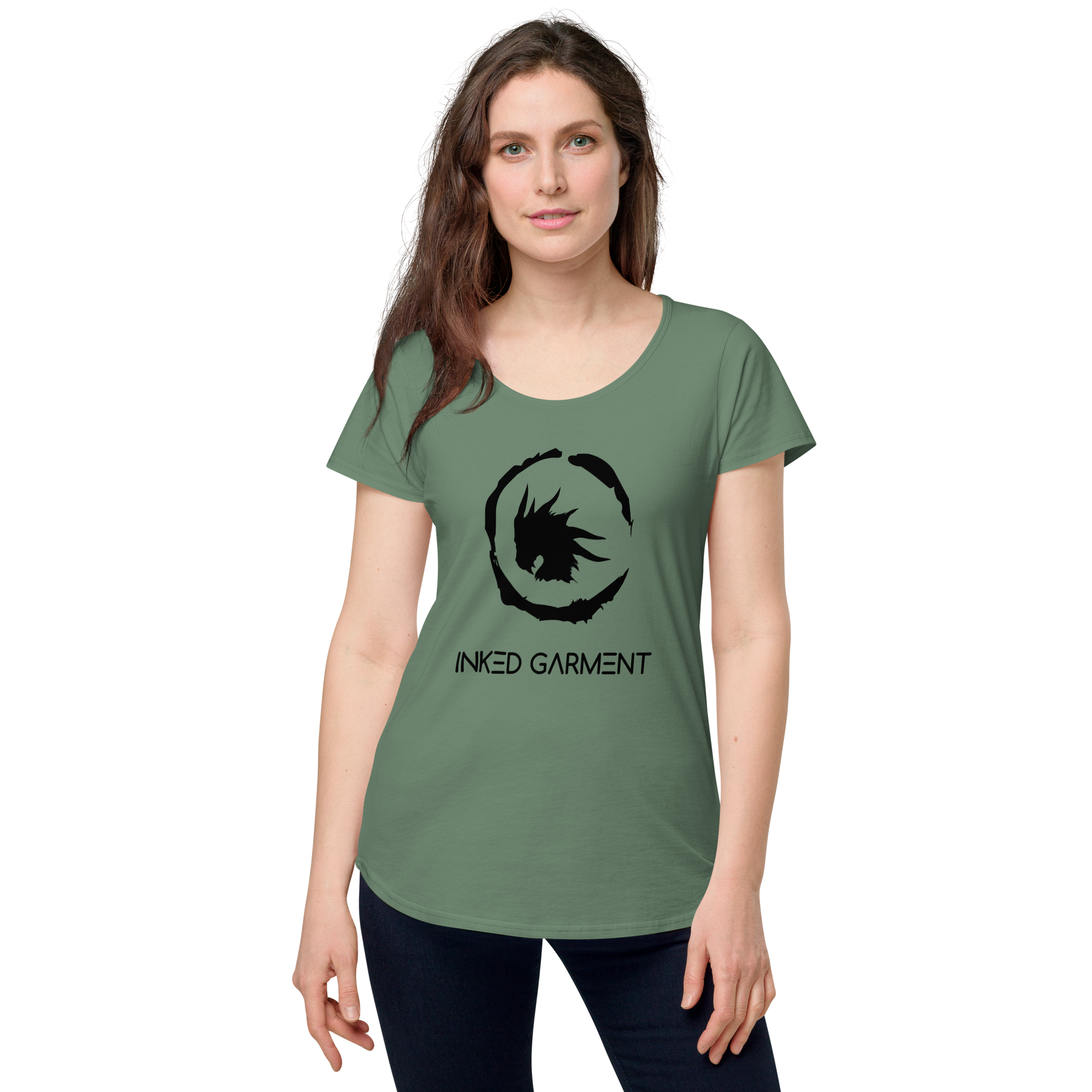 Fierce Essentials Round Neck Tee Sage