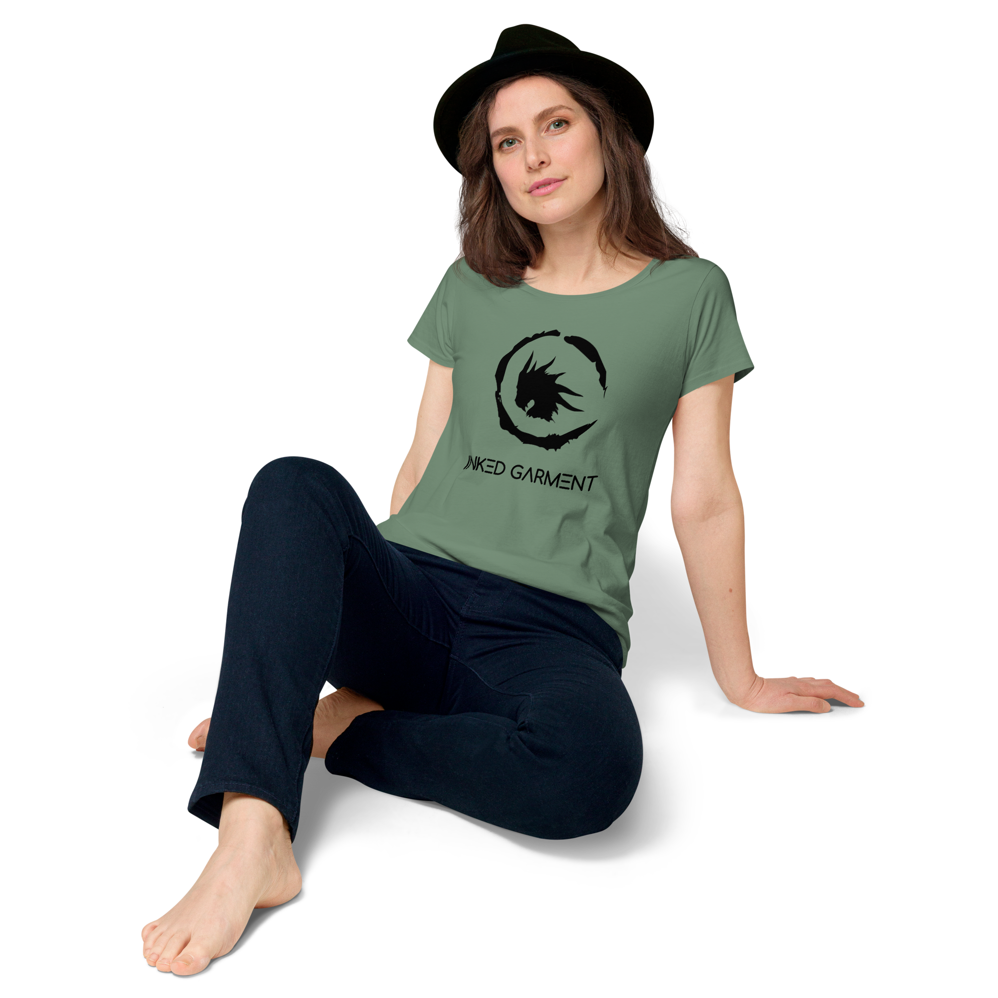 Fierce Essentials Round Neck Tee Sage